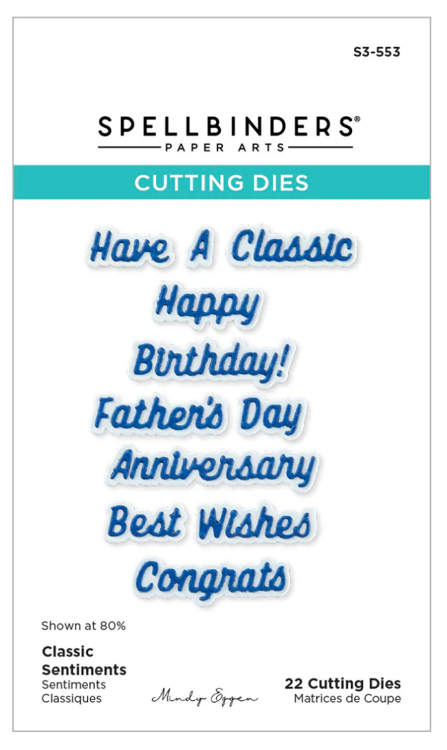 Classic Sentiments Etched Dies