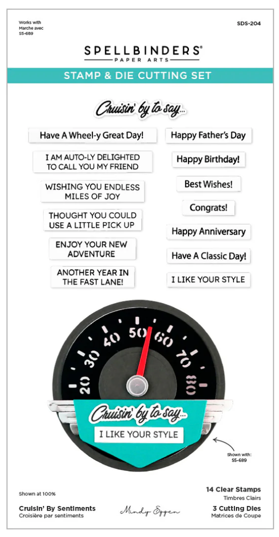 Cruisin' By Sentiments Stamp & Die Sets