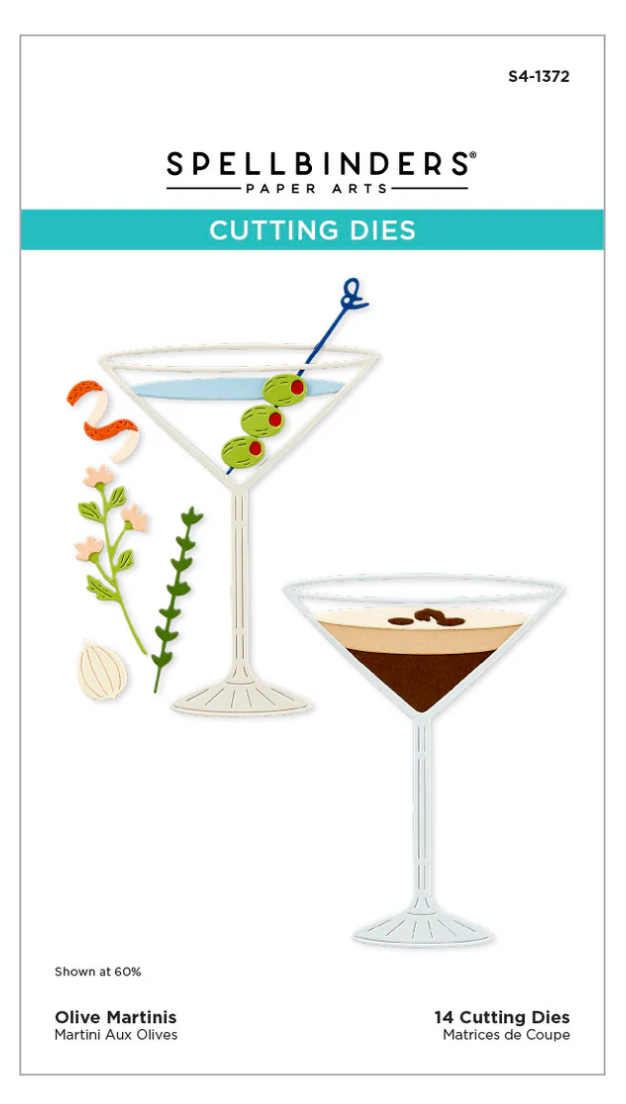 Olive Martinis Etched Dies