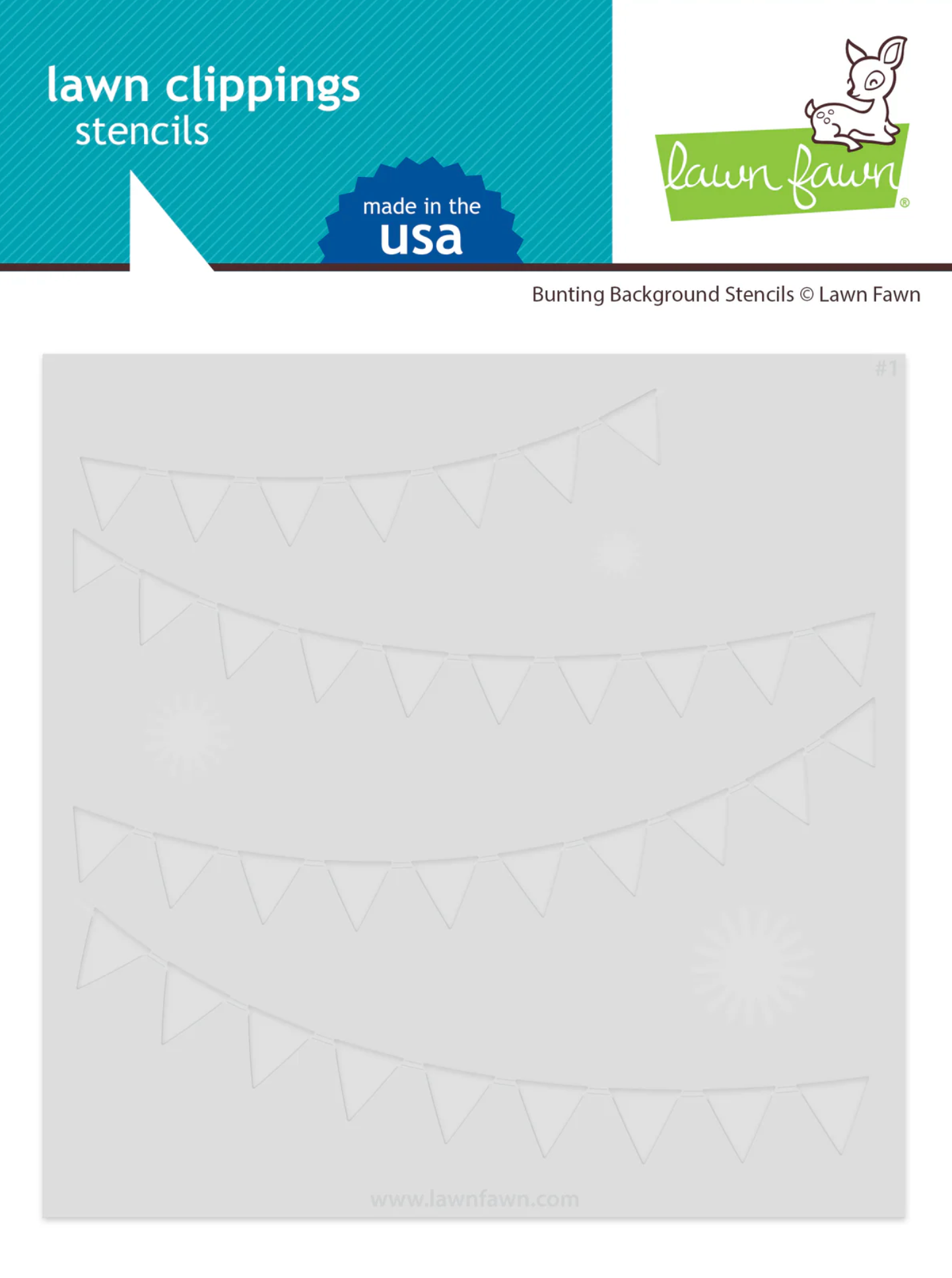 Bunting Background Stencils