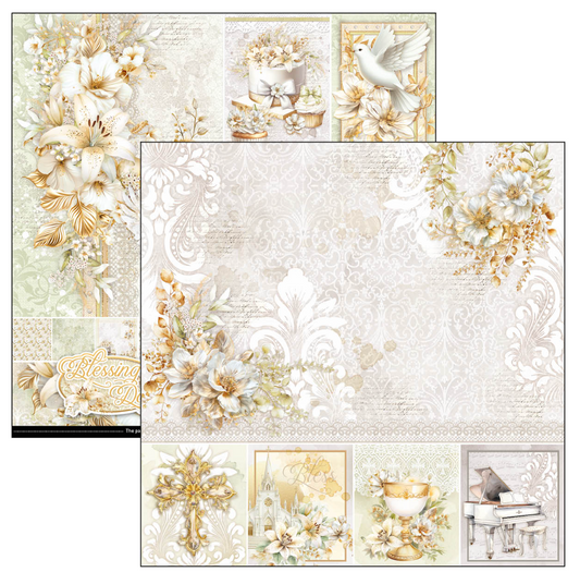 Blessing Day Paper Pad 12"x12" 12/Pkg