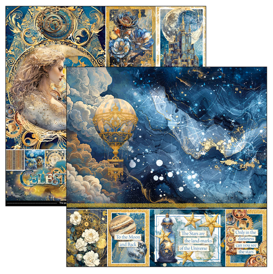 Celestial Paper Pad 12"x12" 12/Pkg