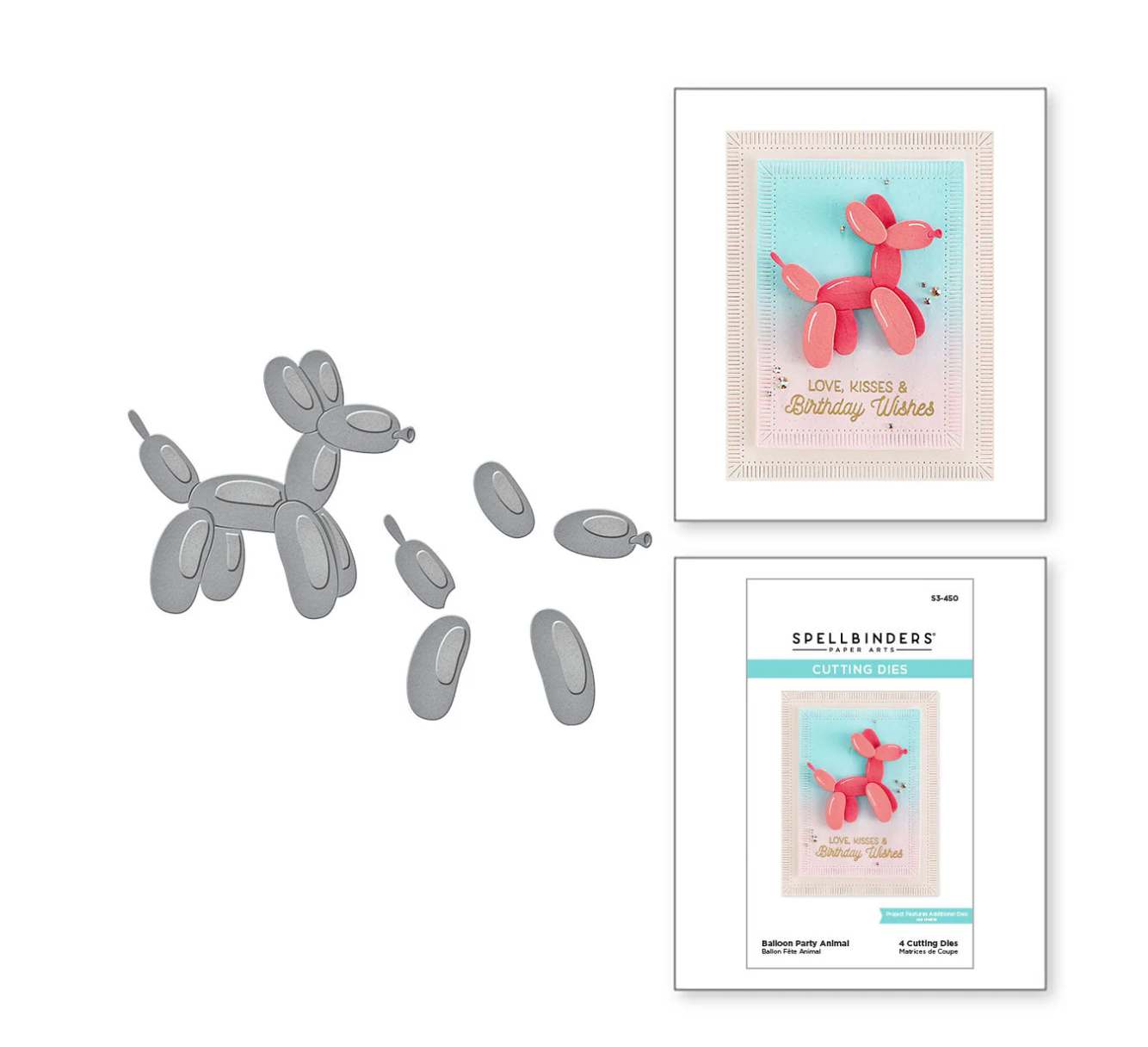 Balloon Party Animal Etched Dies