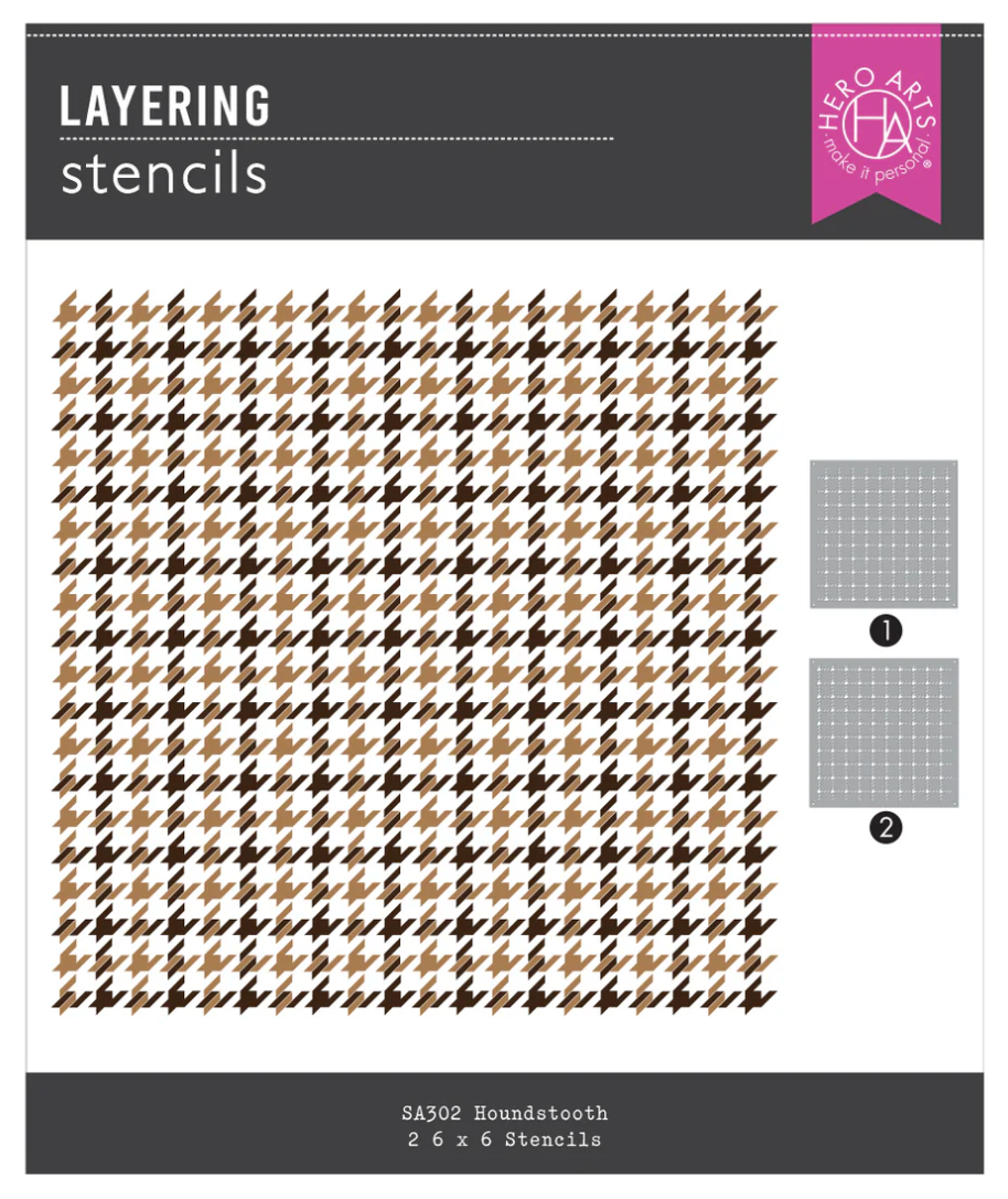 Hero Arts Houndstooth Layering Stencils