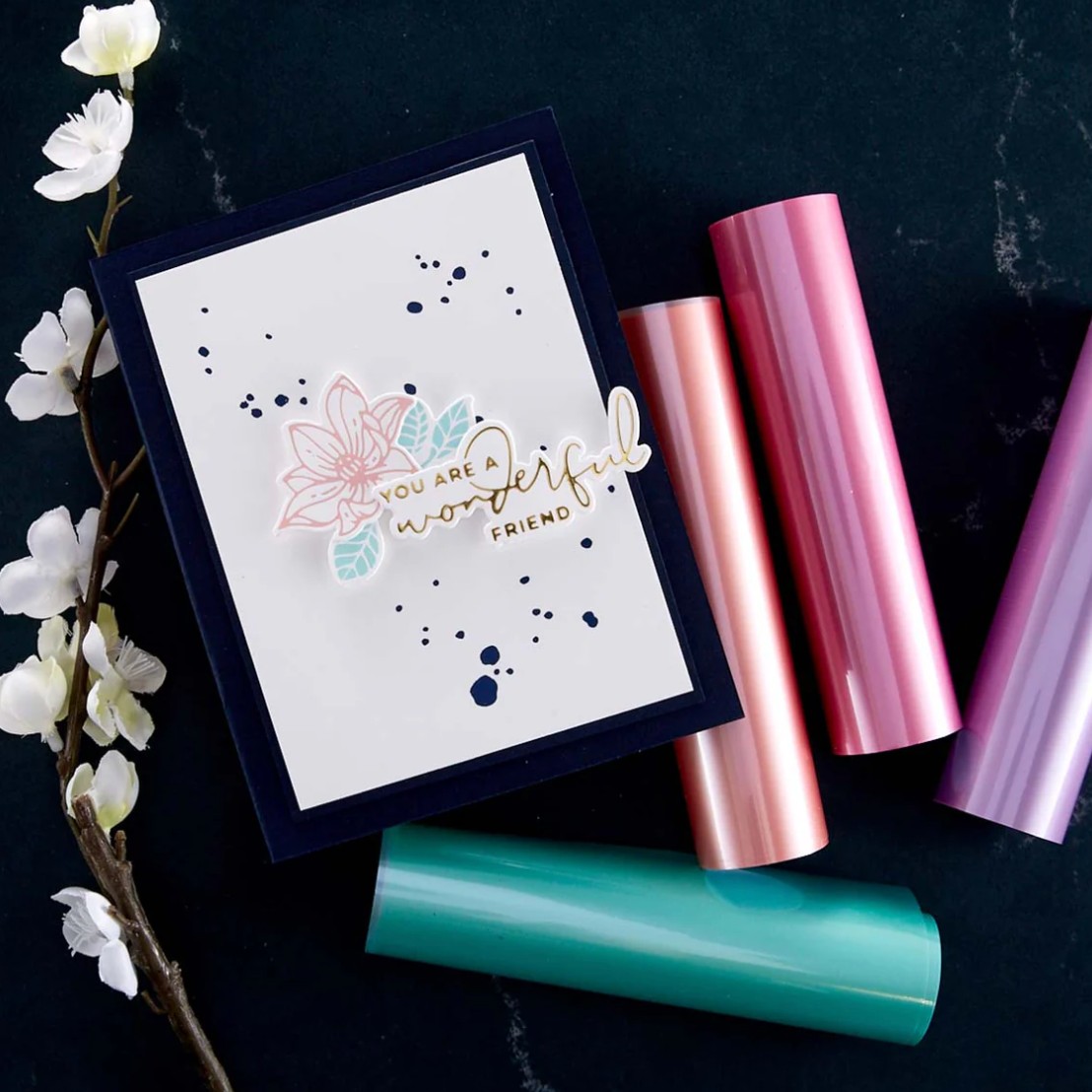 Glimmer Hot Foil Rolls Variety 4-Pack Satin Pastels