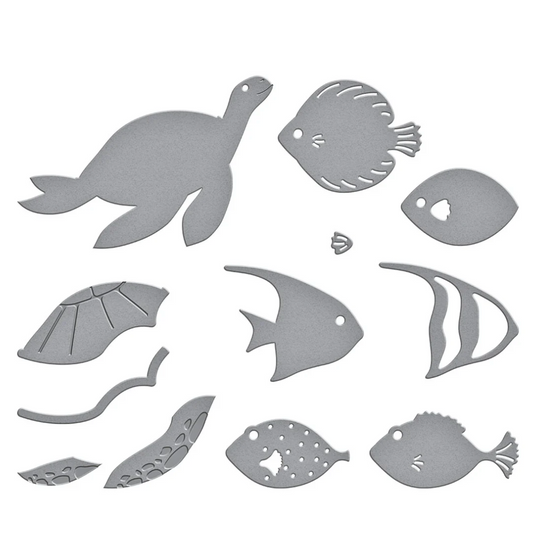 Underwater Marine Life Etched Dies