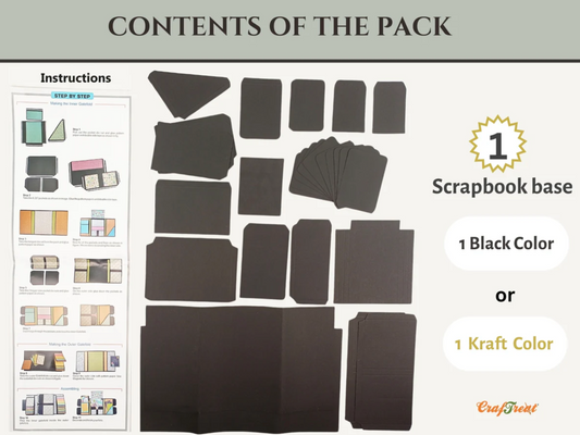 CrafTreat Scrapbook Blanks - Gate Fold Folio - Kraft Color