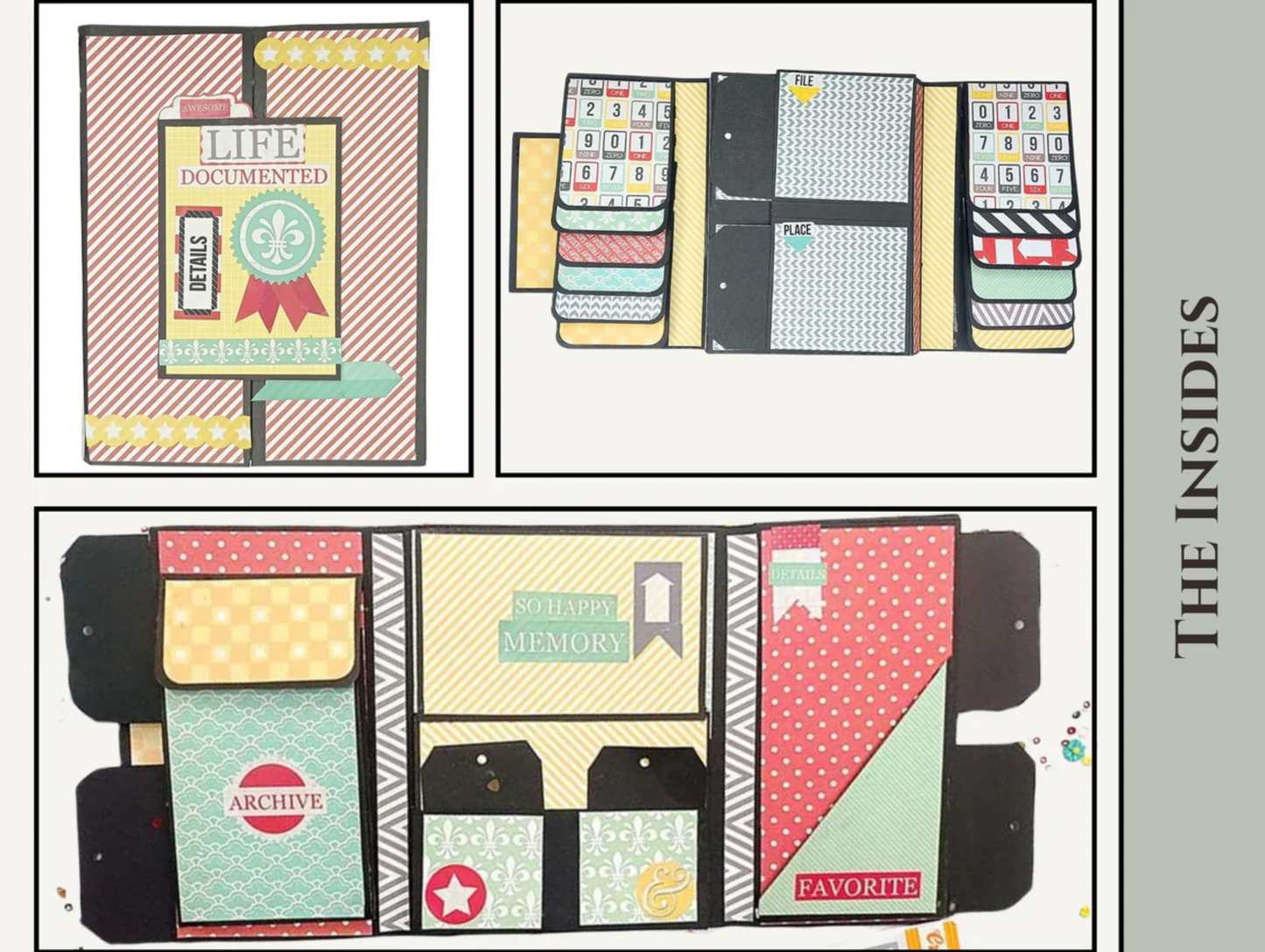 CrafTreat Scrapbook Blanks - Gate Fold Folio - Kraft Color
