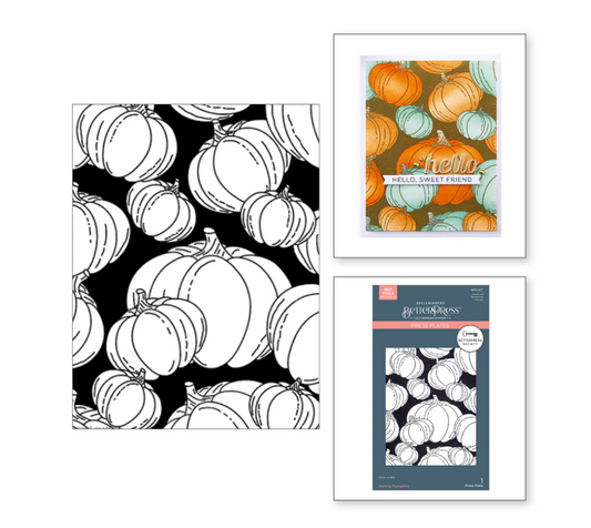 Raining Pumpkins Press Plate & Stencil Bundle