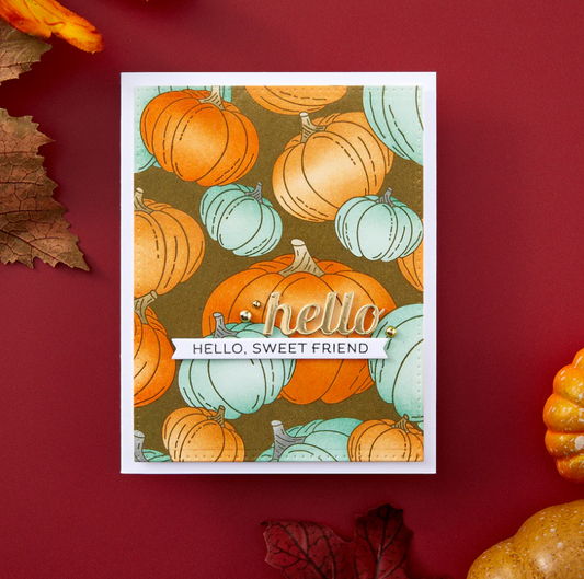 Raining Pumpkins Press Plate & Stencil Bundle
