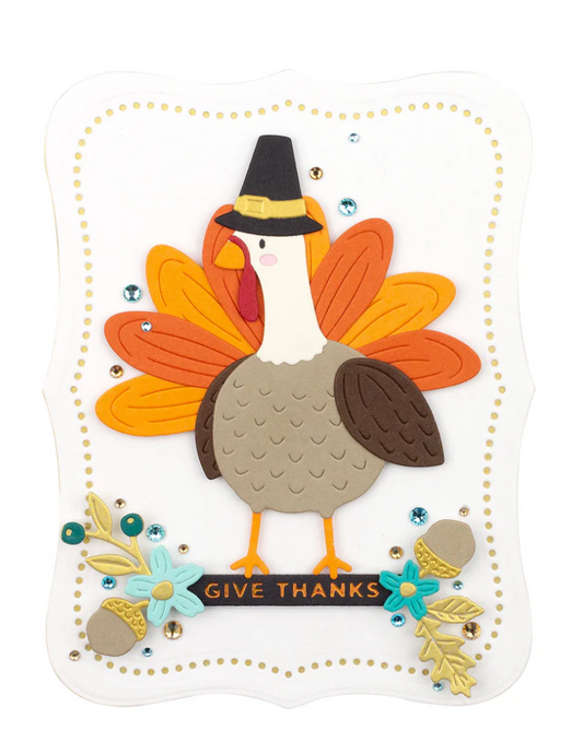 Happy Turkey Day Etched Dies