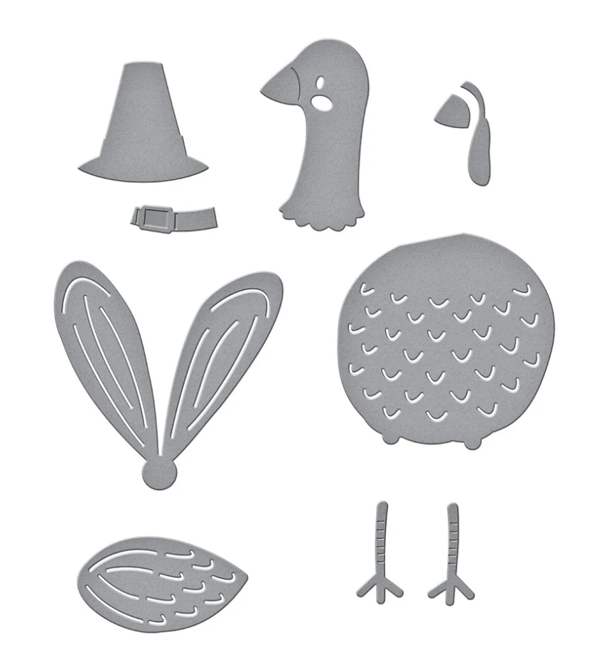 Happy Turkey Day Etched Dies