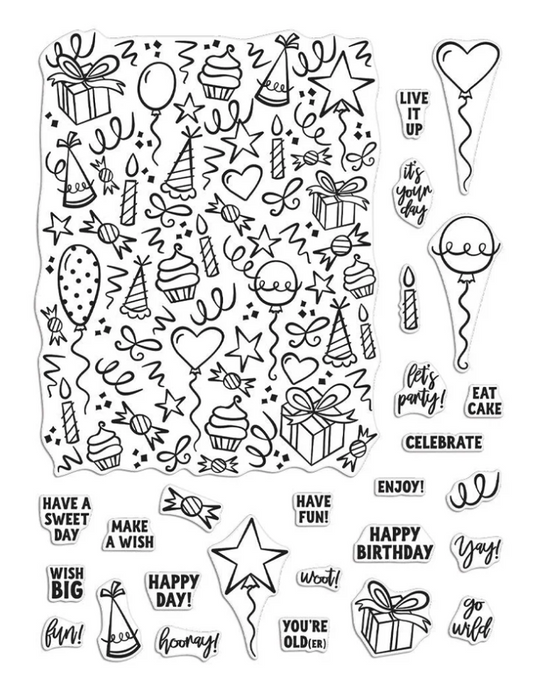 Wish Big Peek-A-Boo Parts Die & Clear Stamps Bundle