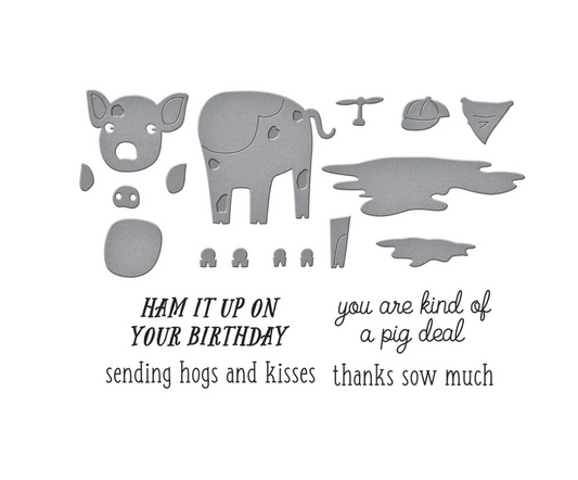 Ham It Up Clear Stamp & Die Set