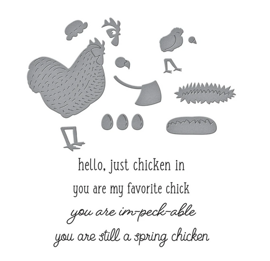 Spring Chicken Clear Stamp & Die Set