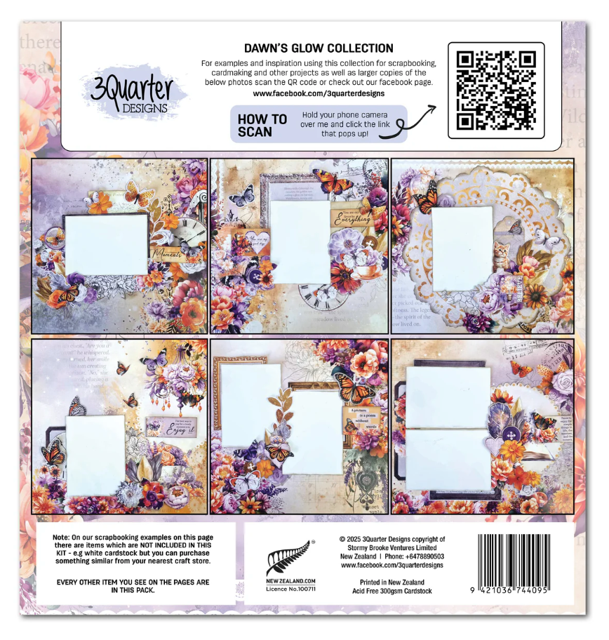 Dawns Glow 12x12 Design Paper & Diecuts Set