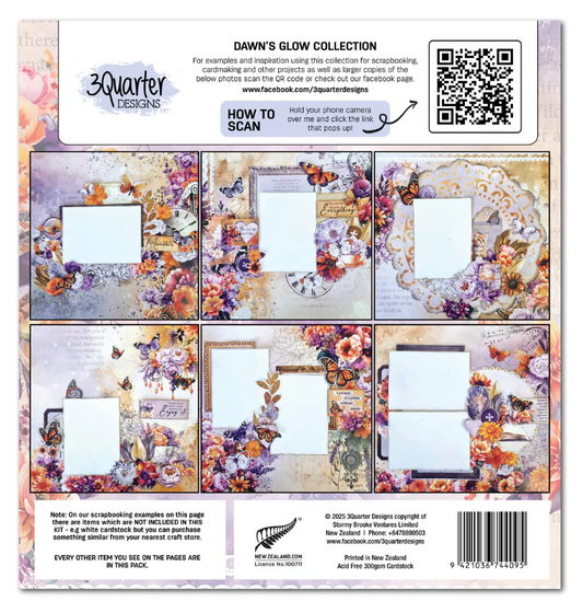 Dawns Glow 12x12 Design Paper & Diecuts Set