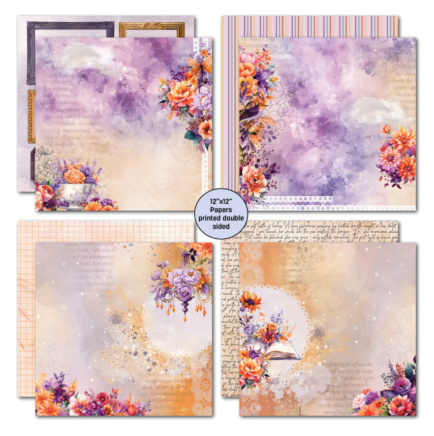 Dawns Glow 12x12 Design Paper & Diecuts Set