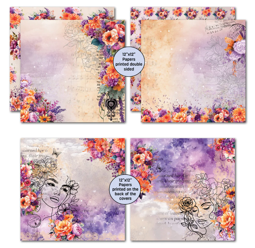Dawns Glow 12x12 Design Paper & Diecuts Set