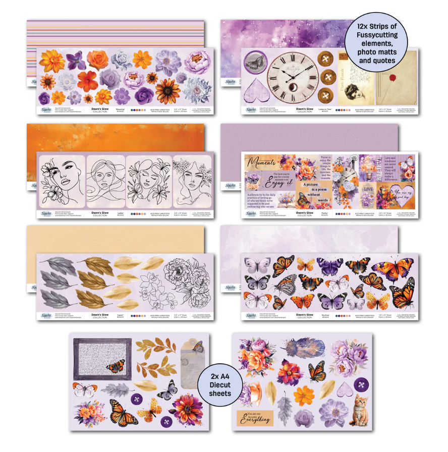 Dawns Glow 12x12 Design Paper & Diecuts Set