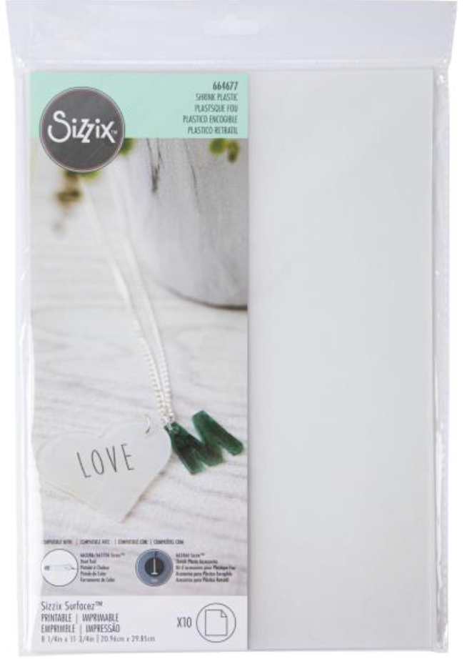 Sizzix Surfacez Shrink Plastic 10/Pkg