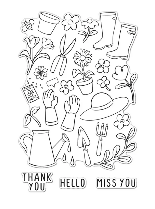 Hero Arts Gardening Tools & Flowers Bundle