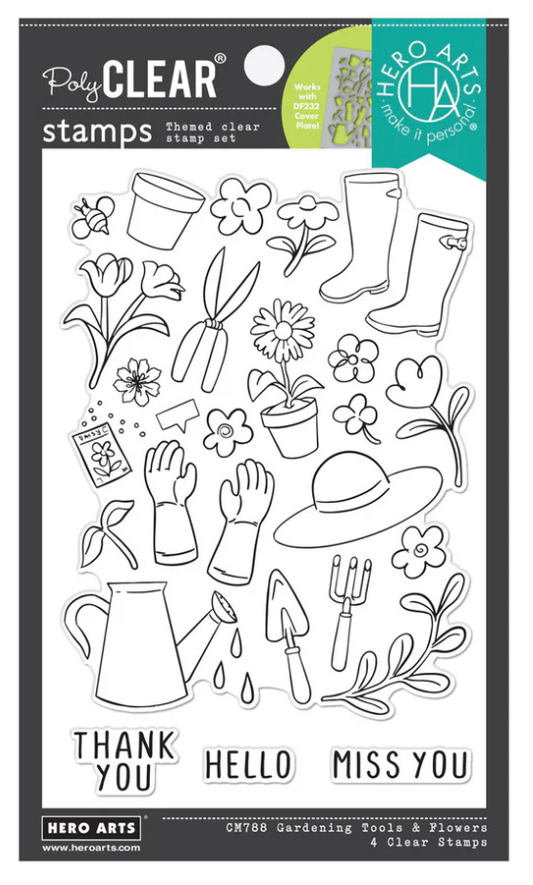 Hero Arts Gardening Tools & Flowers Bundle