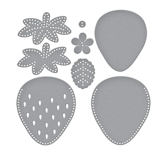 Felt Berry Blossom Etched Dies