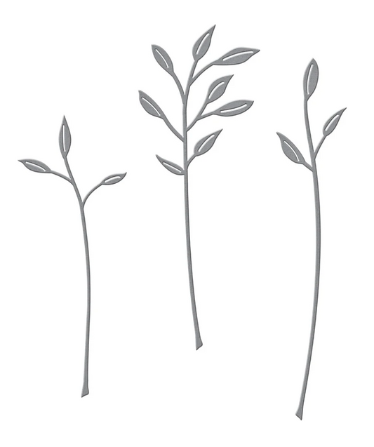 Sealed Leaf Sprigs Etched Dies