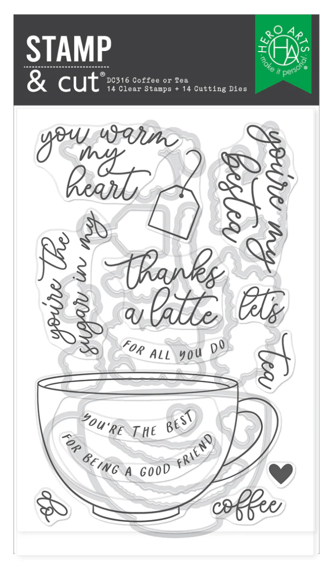 Hero Arts Coffee or Tea Stamp & Cut