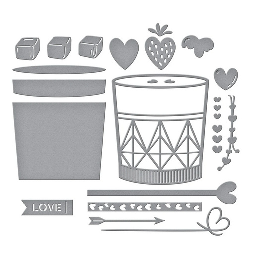 Love on the Rocks Etched Dies