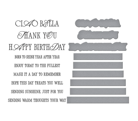 La Dolce Vita Sentiments BetterPress Plate & Die Set