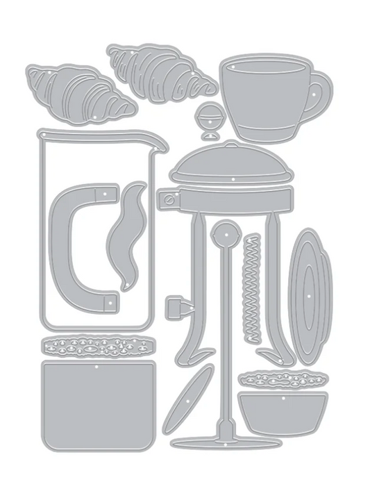 Hero Arts Coffee and Croissant Die Set