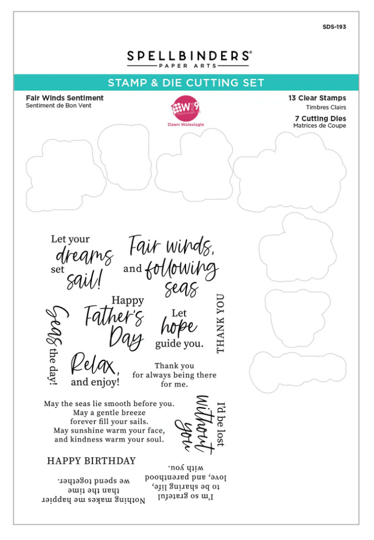 Fair Winds Sentiments Clear Stamp and Die Set
