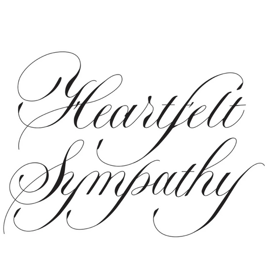 Copperplate Heartfelt Sympathy BetterPress Plate