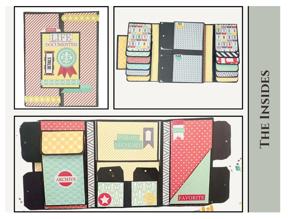 CrafTreat Scrapbook Blanks - Gate Fold Folio - Black Color