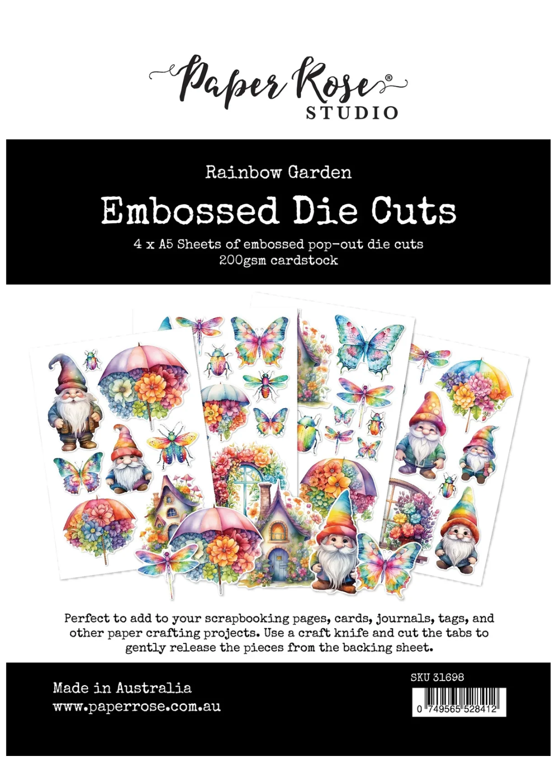 Rainbow Garden Embossed Die Cuts