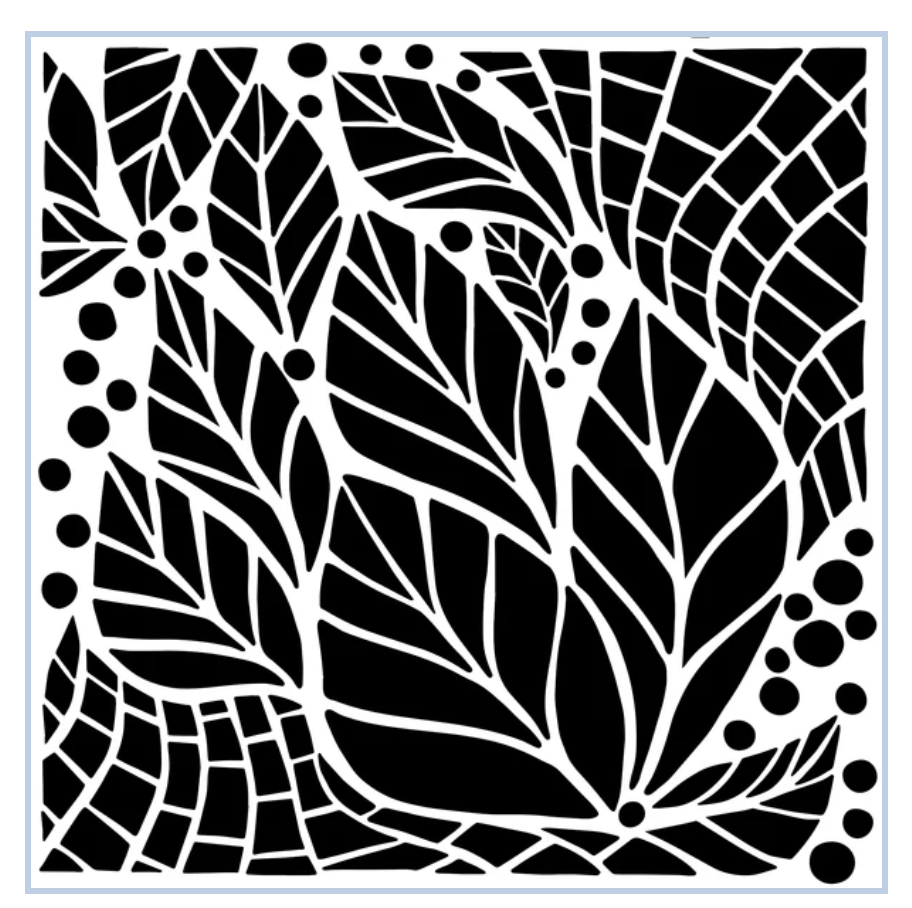 TCW Abstract Leaves Stencil