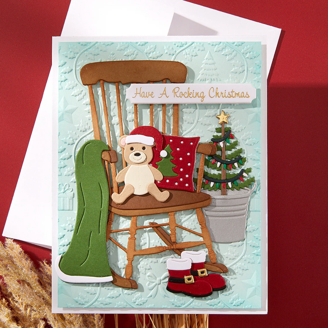 Christmas Rocking Chair Etched Dies