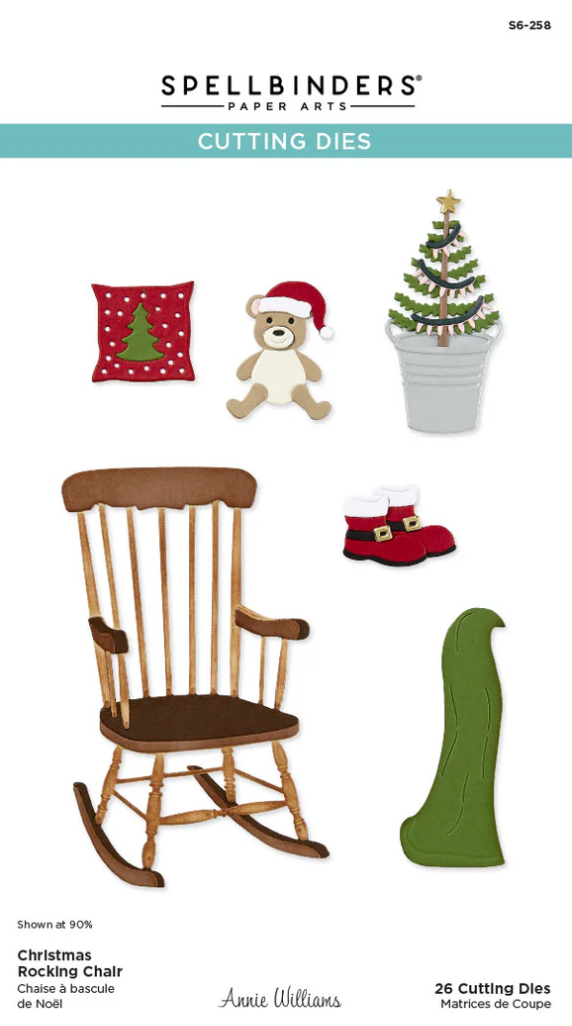 Christmas Rocking Chair Etched Dies
