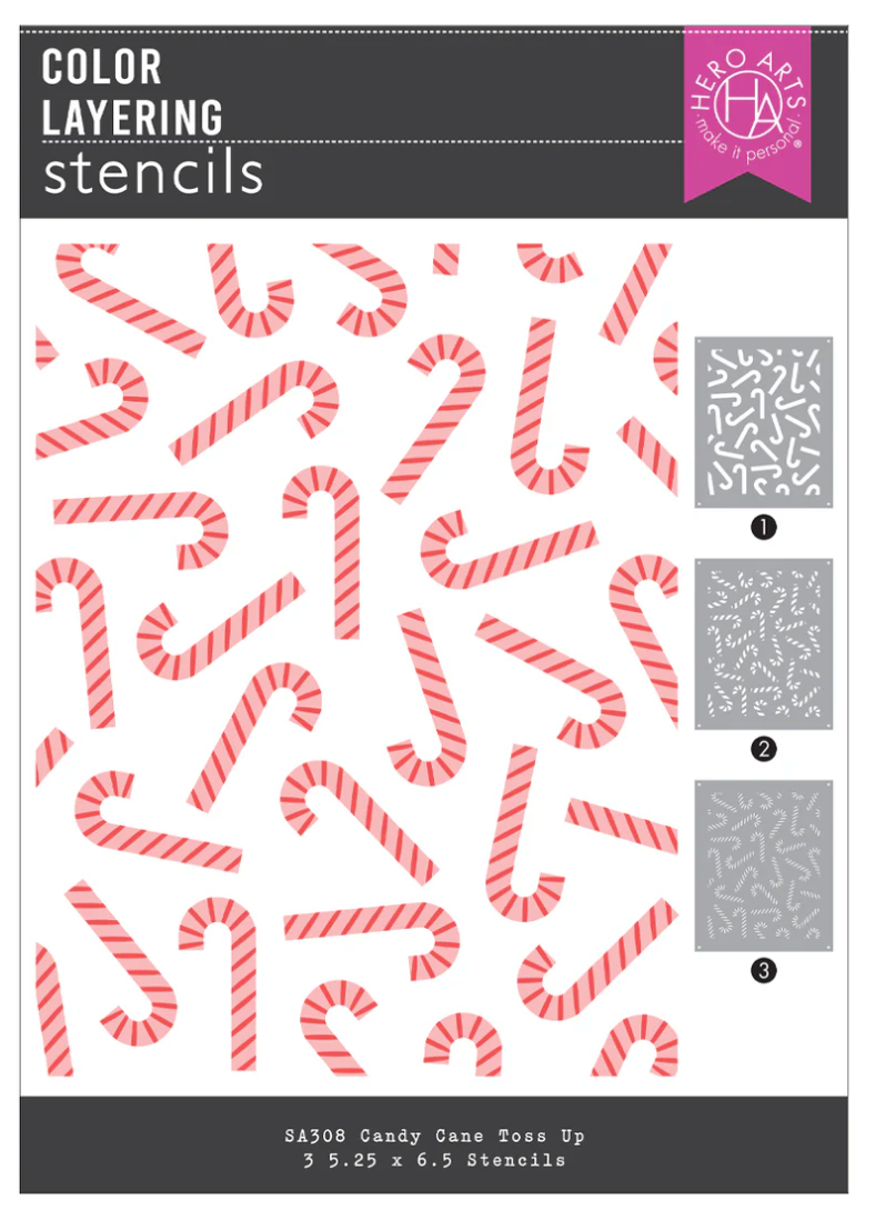 Hero Arts Candy Cane Toss Up Stencil