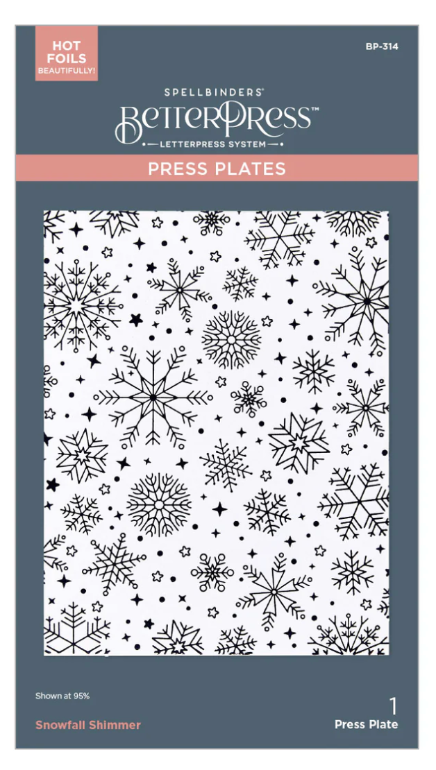 Snowfall Shimmer BetterPress Plate