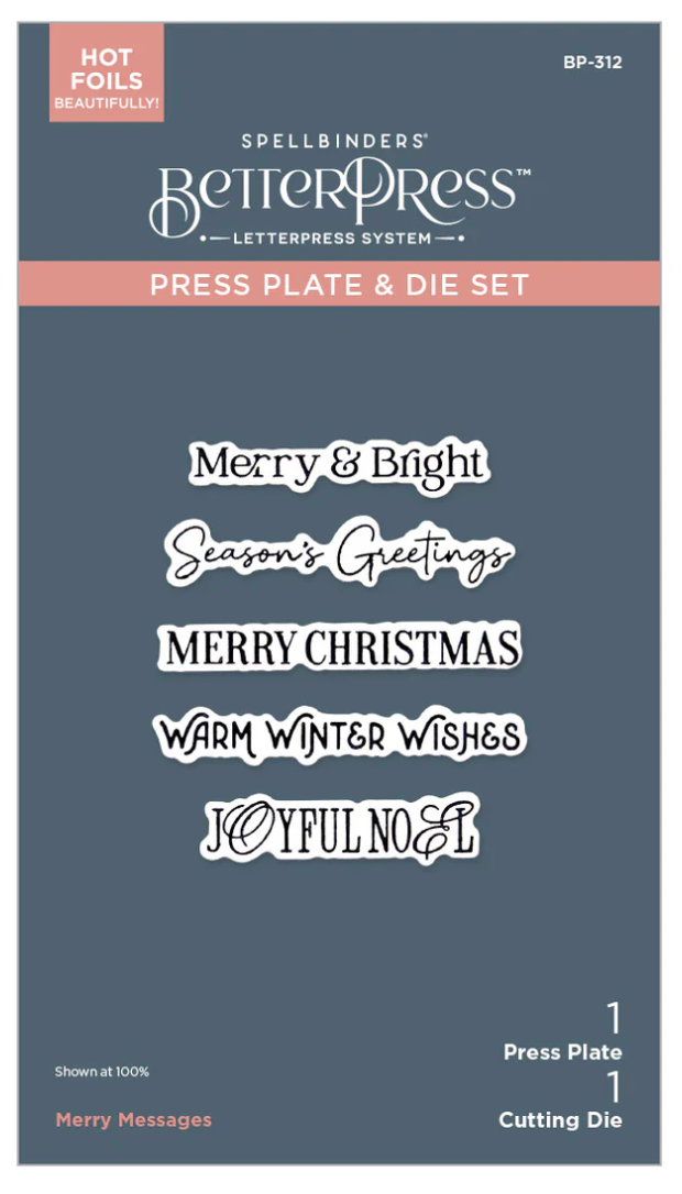 Merry Messages Plate & Die Set