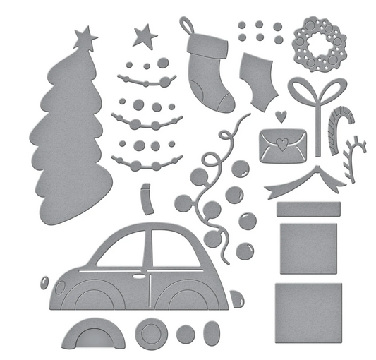 Yuletide Ride Etched Dies