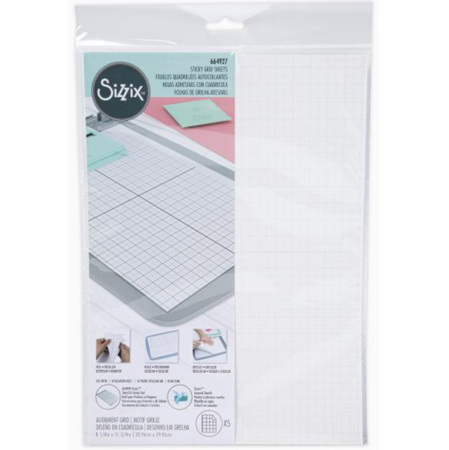 Sizzix Accessory Sticky Grid Sheets 8.25"X11.75"