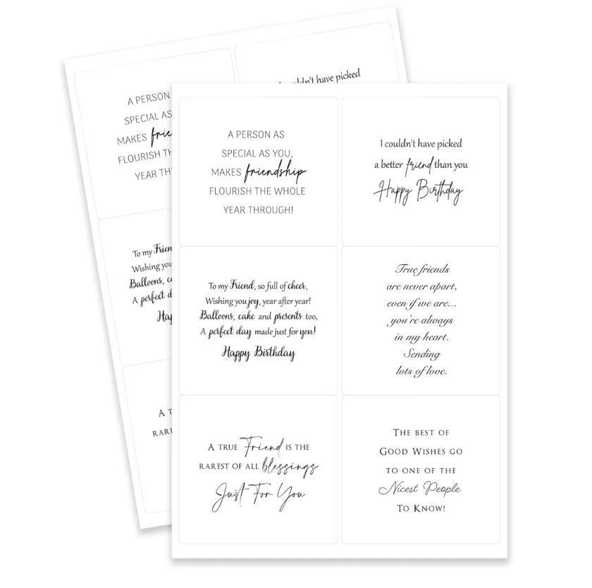 Family & Friends Peelables, 72 Stickers