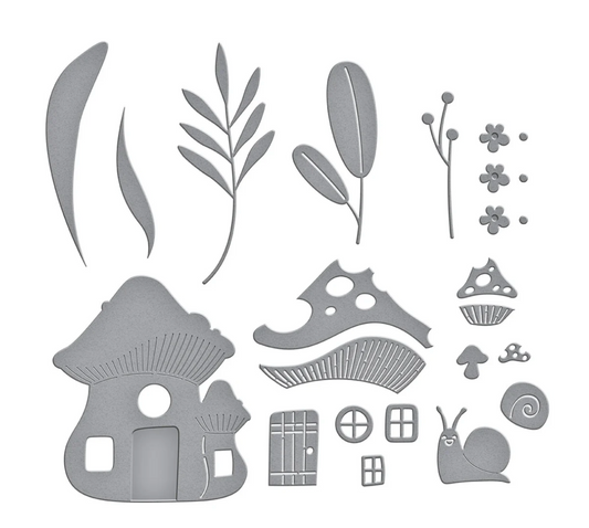Spellbinders Mushroom Mansion Etched Dies