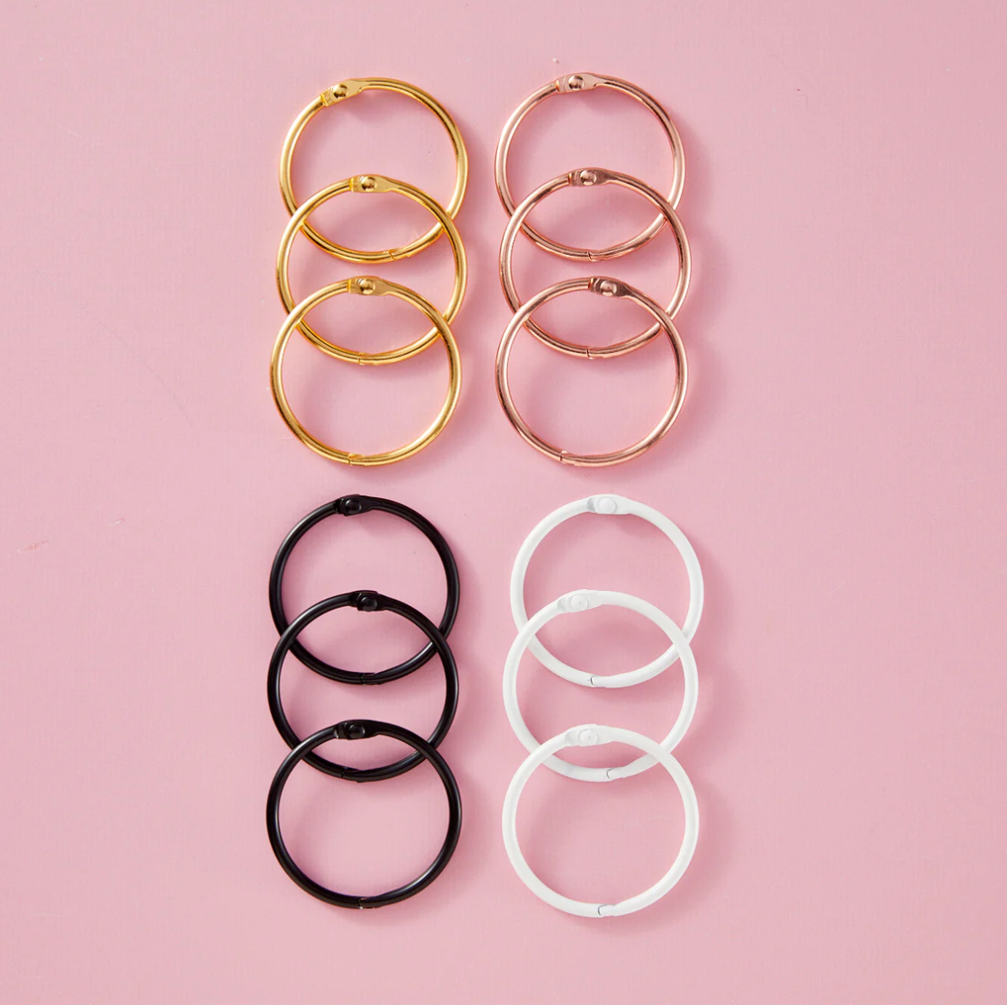 Spellbinders 1.5" Book Rings - 12 pack
