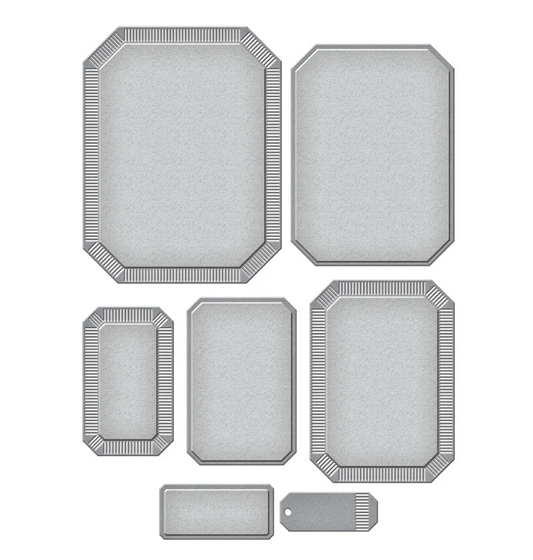 Spellbinders Emerald Cut Labels and Tag Etched Dies