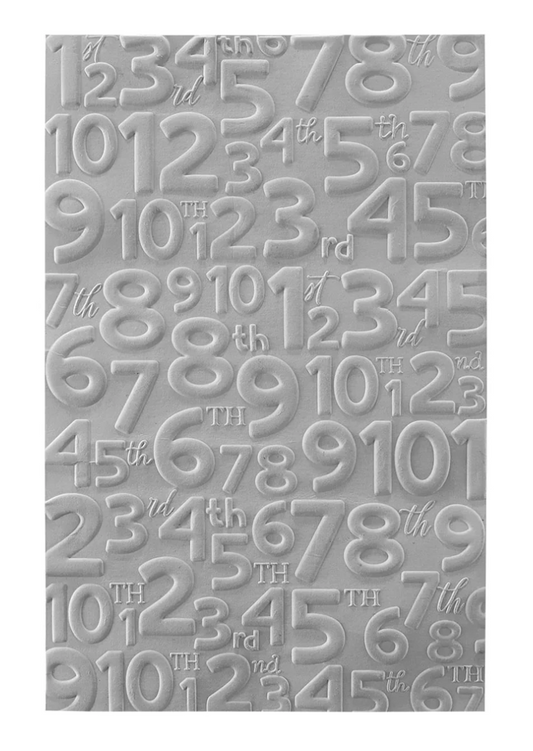 Spellbinders Classic Pooh Birthday Numbers 3D Embossing Folder
